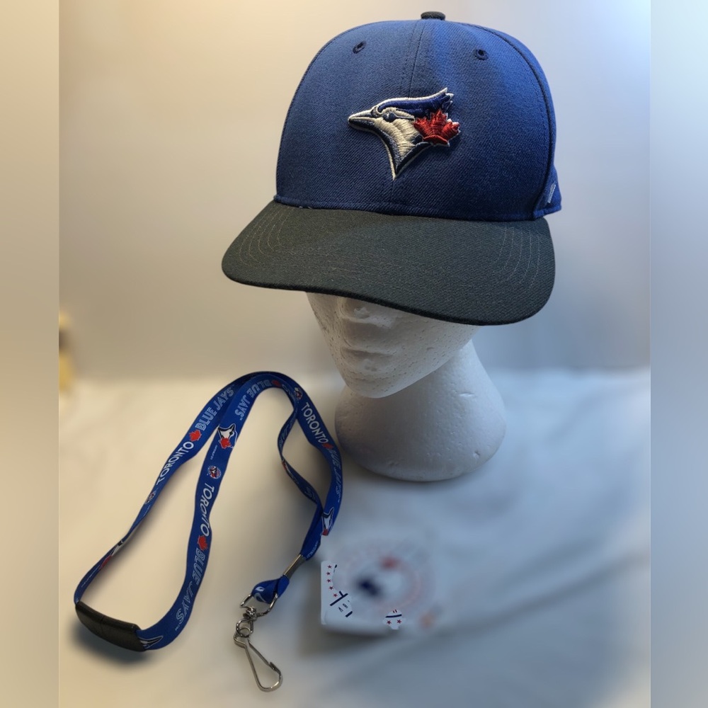 Toronto Blue Jays Kids Snap back baseball hat (47 brand) and Blue Jays Lanyard